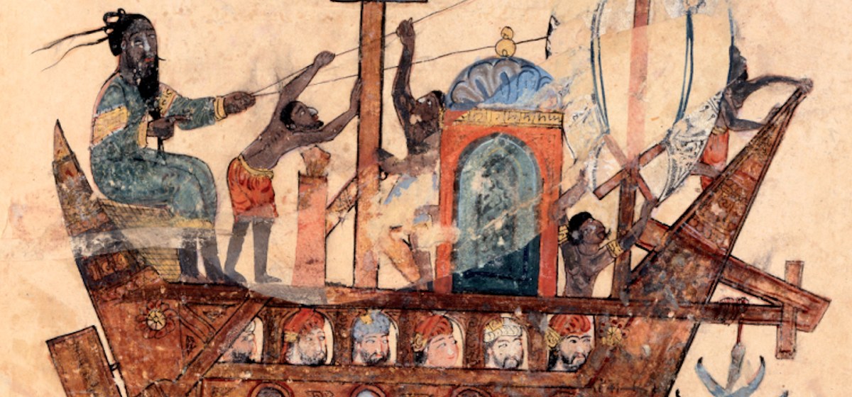 Yahya al-Wasiti, Abu Zayd y al-Harith embarcan rumbo a Omán, Maqamat de al-Hariri, 1237