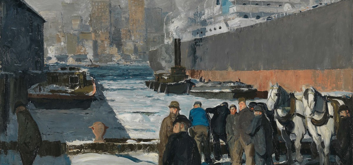 George Bellows, Men of the Docks, 1912
